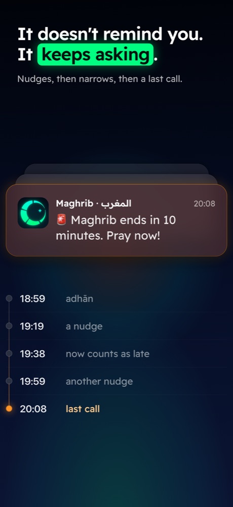It does not remind you. It keeps asking.